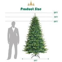 Costway 8ft App-controlled Pre-lit Christmas Tree W/ 15 Modes Multicolor Lights