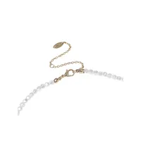 Goldtone & Faux Pearl Amour Bead Necklace