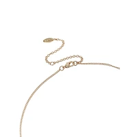 Goldtone T-Bar Ditsy Necklace