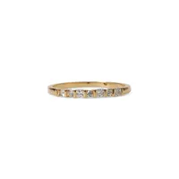 Goldtone Sterling Silver & Cubic Zirconia Ring