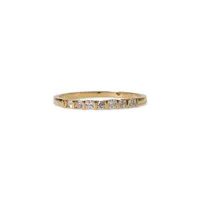 Goldtone Sterling Silver & Cubic Zirconia Ring