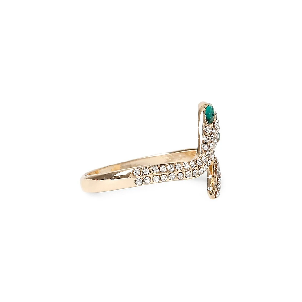 Trinket Crystal Snake Wrap Ring