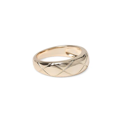 Goldplated Quilted Band Ring