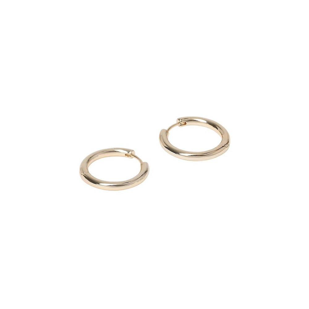 Goldplated Slim Hoop Earrings