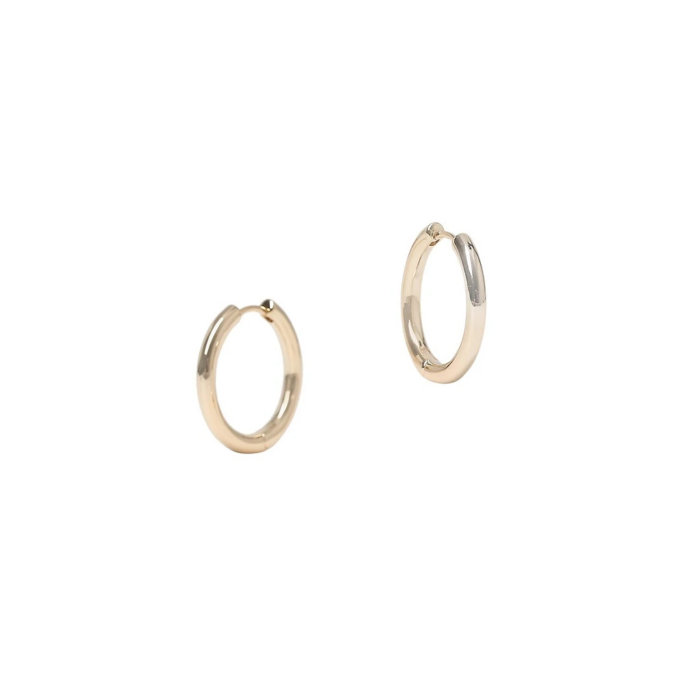 Goldplated Slim Hoop Earrings