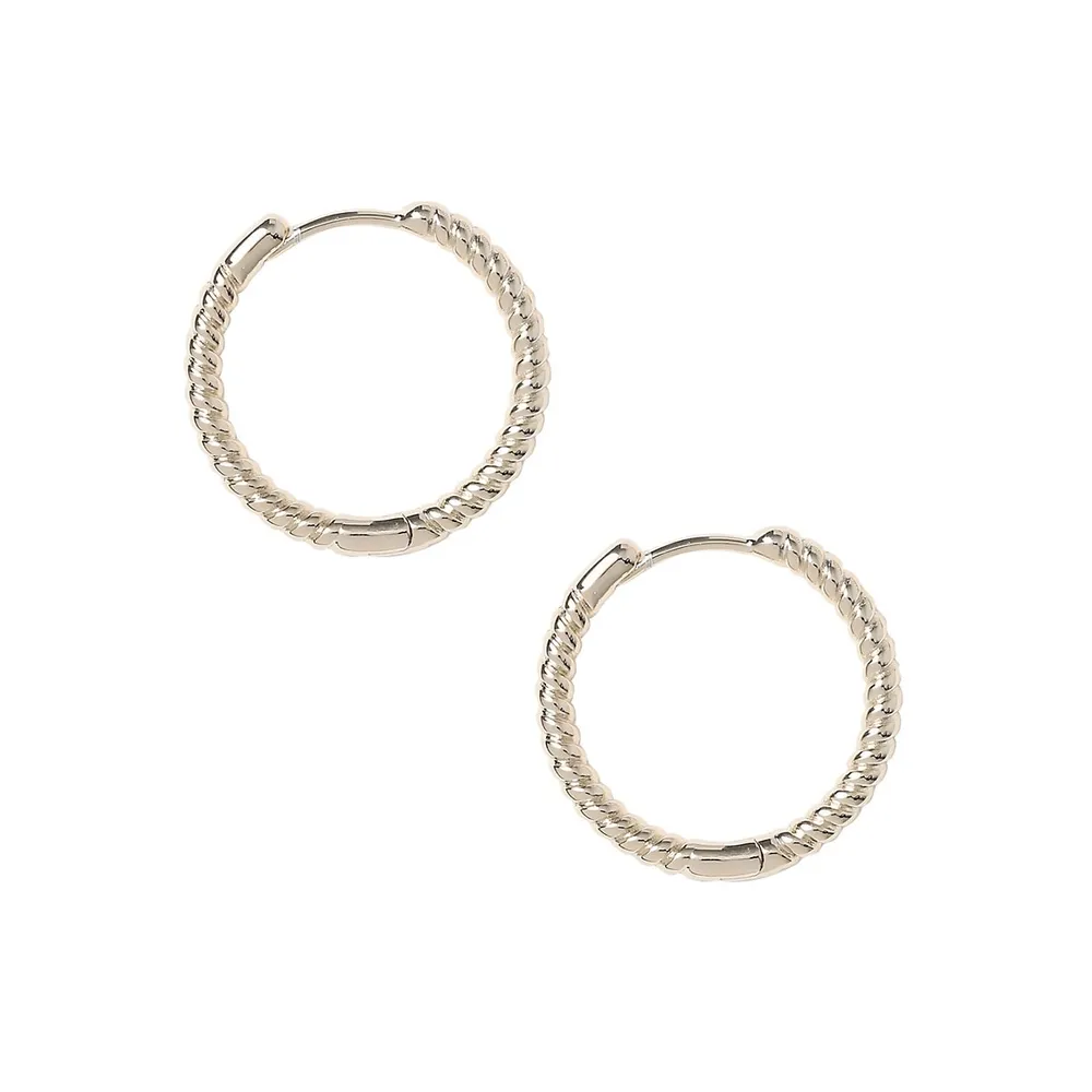 Goldtone Twist Hoop Earrings