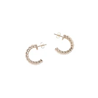 Ridged Goldtone Hoop Earrings