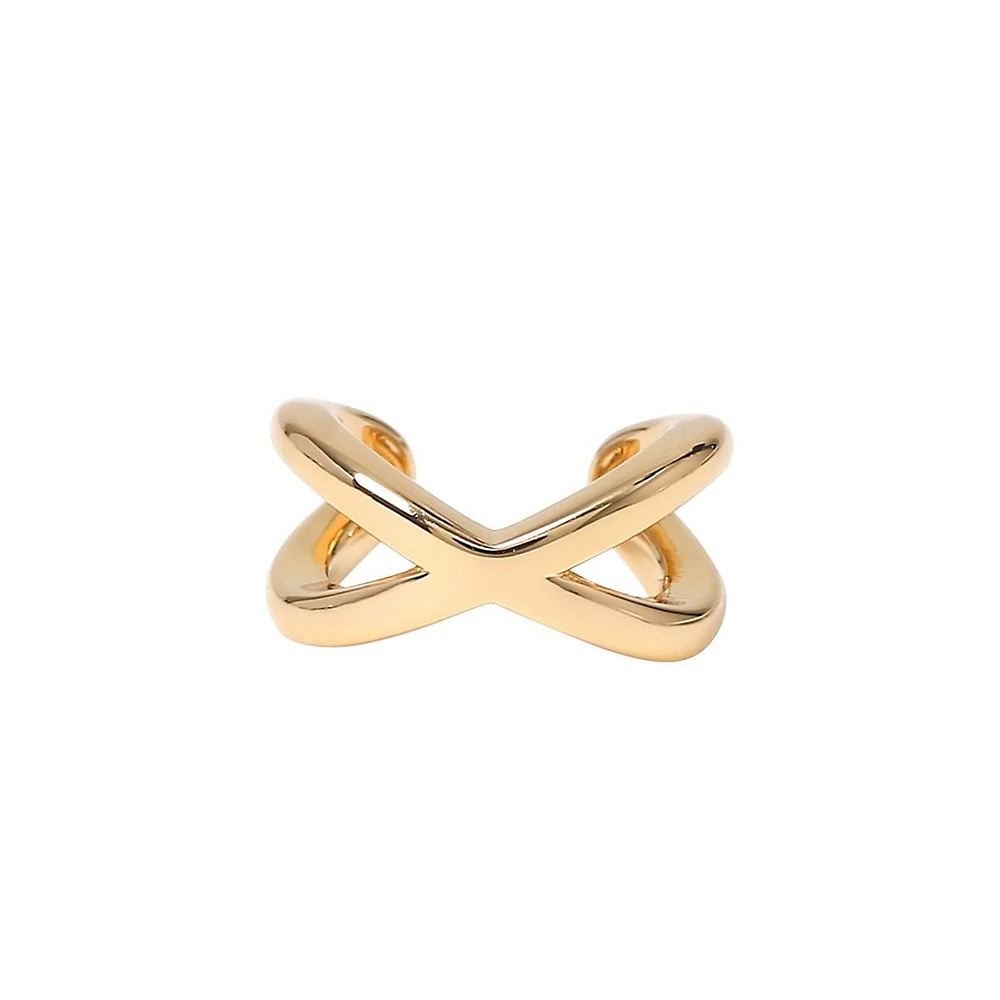 Goldtone Criss-Cross Ear Cuff