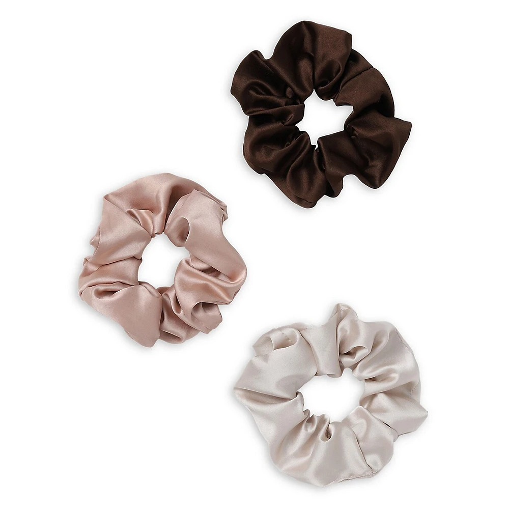 Hair Satin Nude Scrunchies 3-Pack