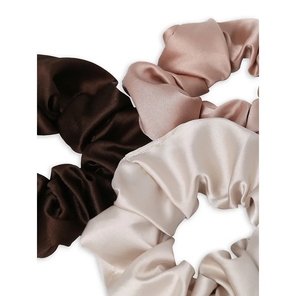 Hair Satin Nude Scrunchies 3-Pack