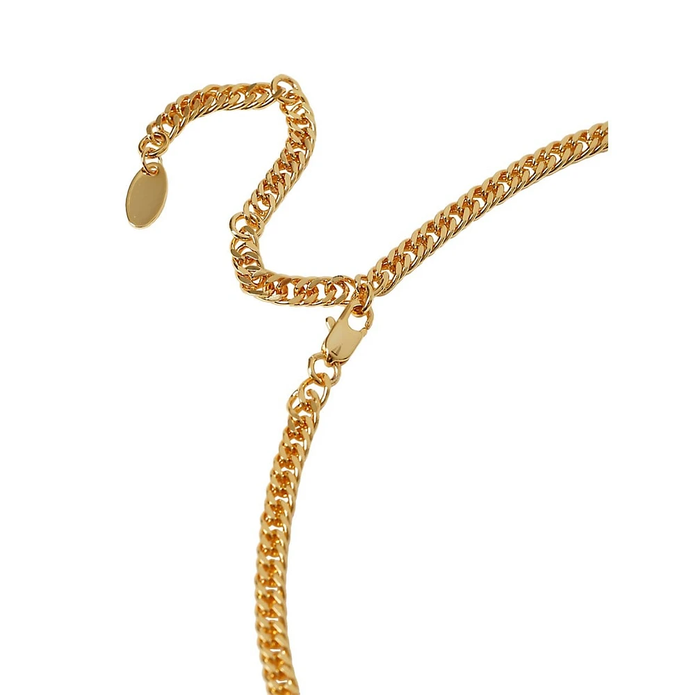 Goldplated Curb Chain Necklace - 18-Inch