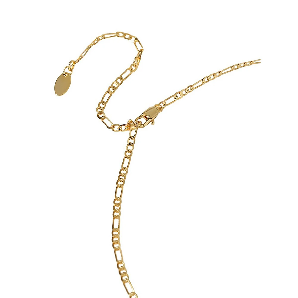 Goldplated Figaro Chain Necklace - 19-Inch