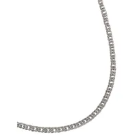 Silvertone Curb Chain Necklace - 18-Inch