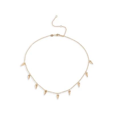 Goldplated Premium Spike Drop Necklace