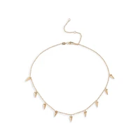 Goldplated Premium Spike Drop Necklace