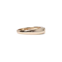 Goldplated Baguette Crystal Signet Ring