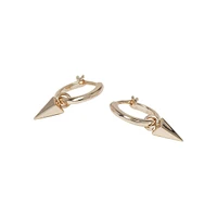 Goldplated Premium Spike Drop Hoop Earrings