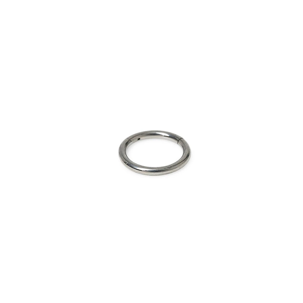 Titanium Hinged Ring Earring