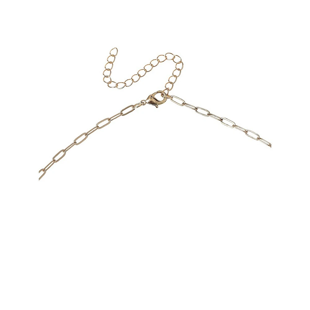 Goldtone Moonstone Choker Necklace