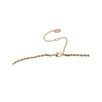 Goldtone & Enamel Flower Pendant Necklace