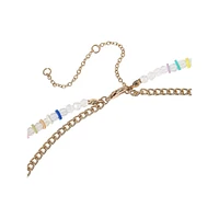 Goldtone & Bright Bead Multi-Row Necklace