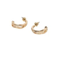 Goldtone Split Hoop Earrings