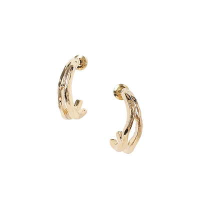 Goldtone Split Hoop Earrings