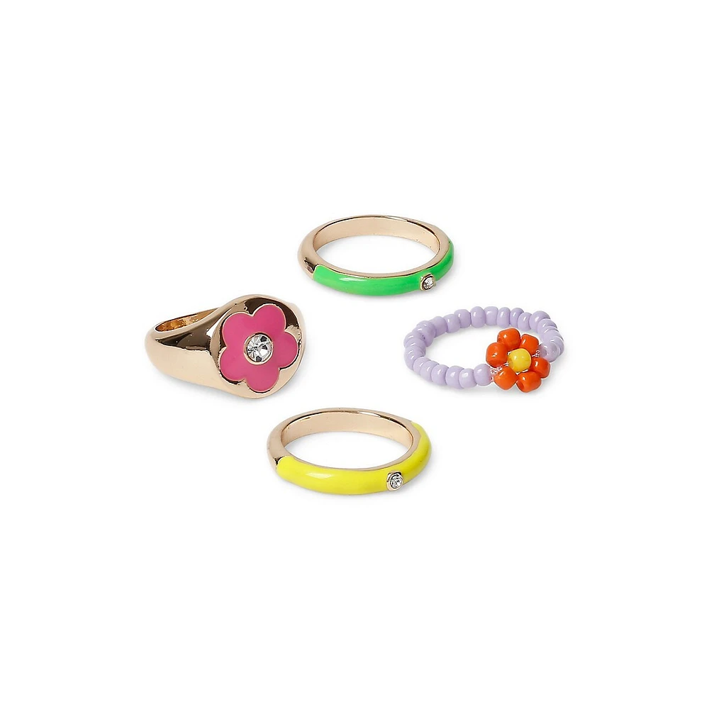 4-Piece Bright Rings Set