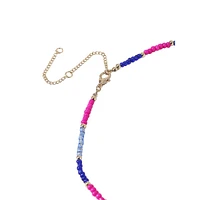 Goldtone & Bead Love Pendant Necklace