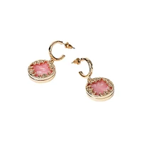 Goldtone & Crystal Drop Earrings