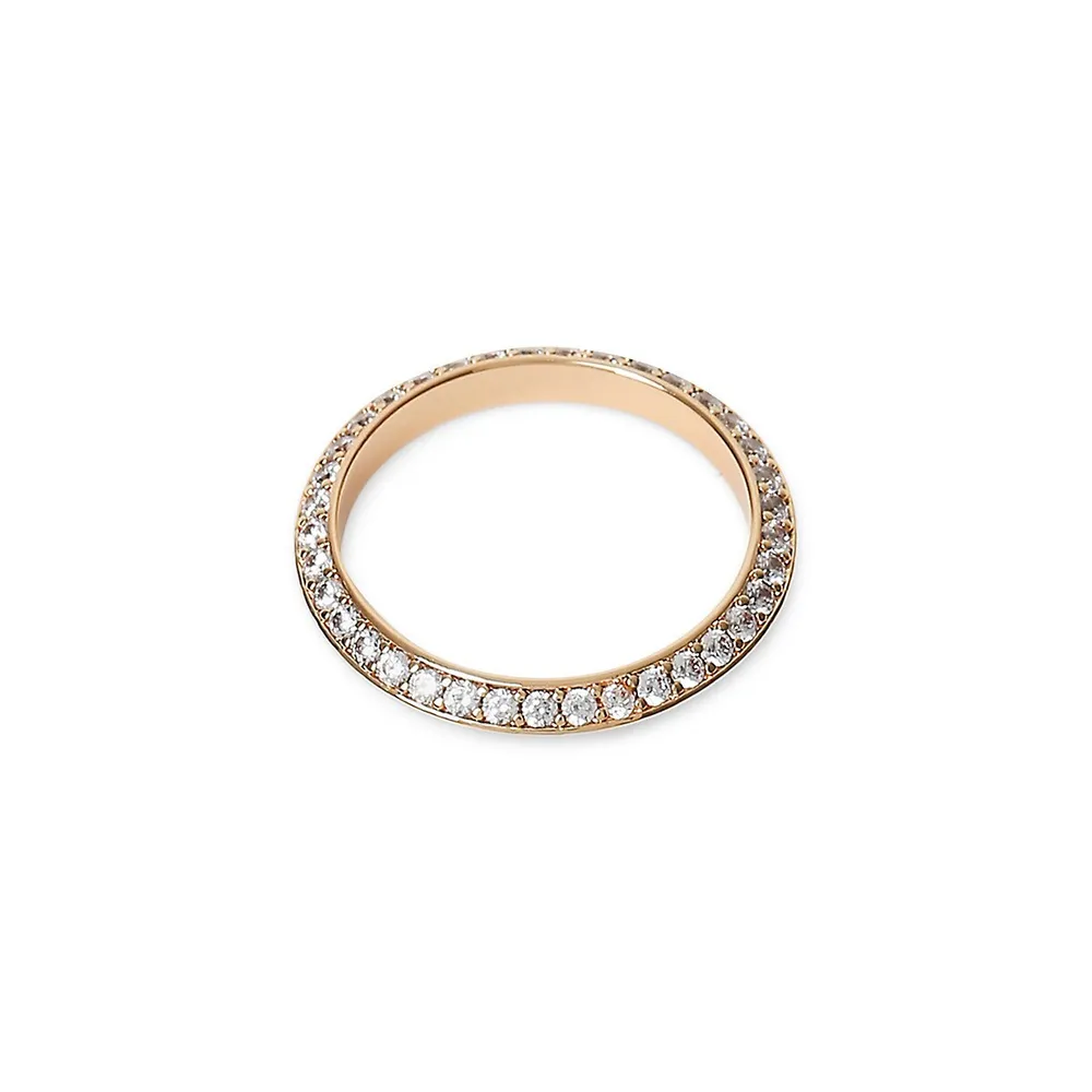 Goldtone & Cubic Zirconia Eternity Ring