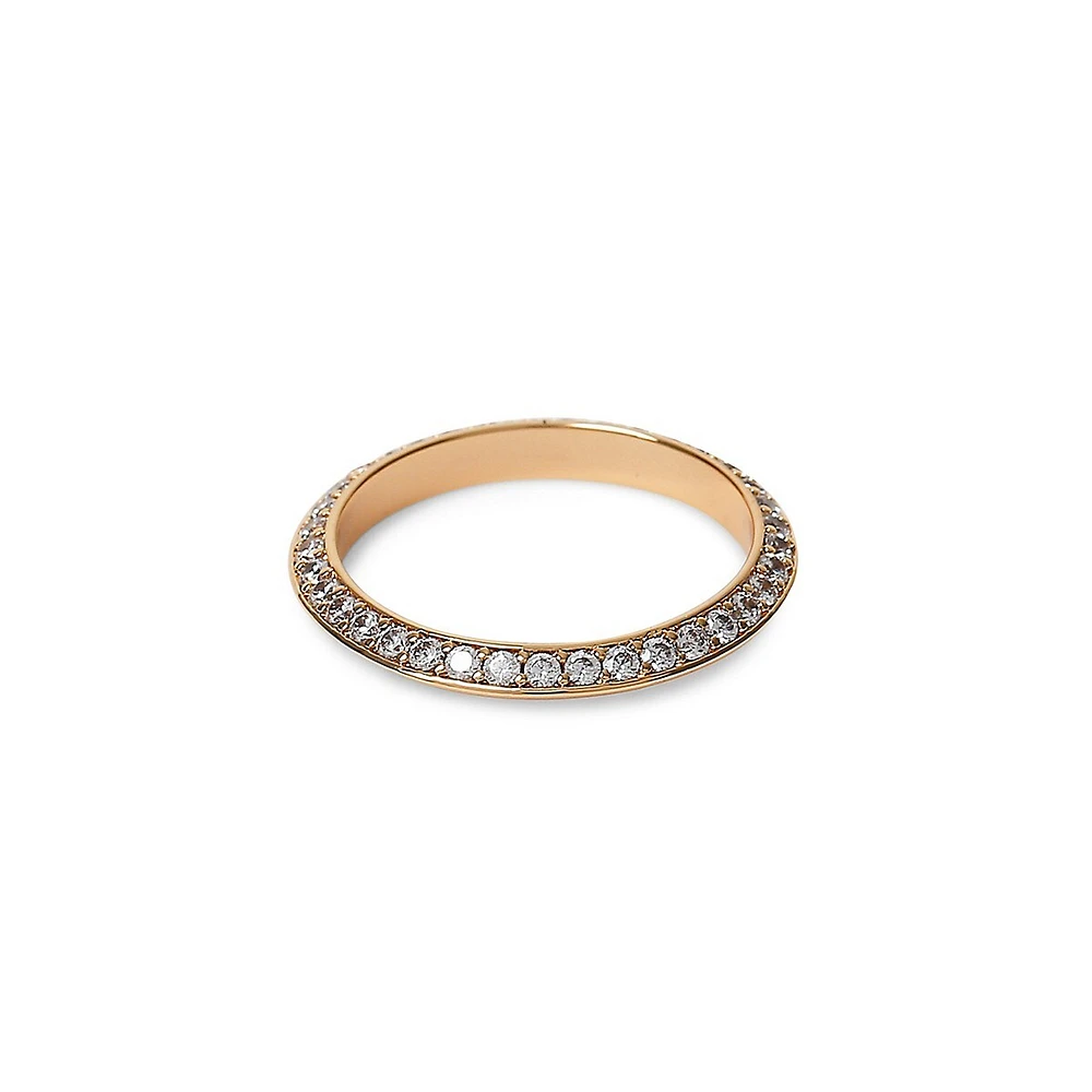 Goldtone & Cubic Zirconia Eternity Ring