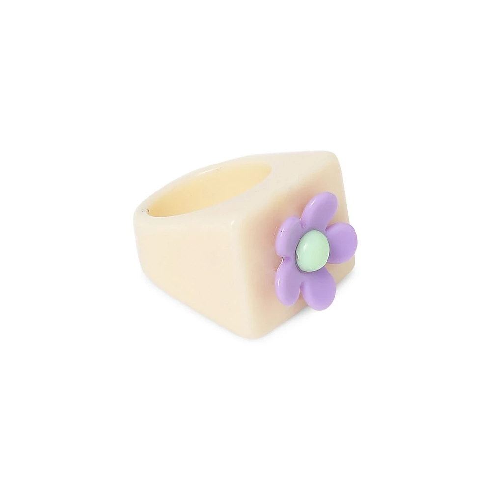 Flower Resin Ring