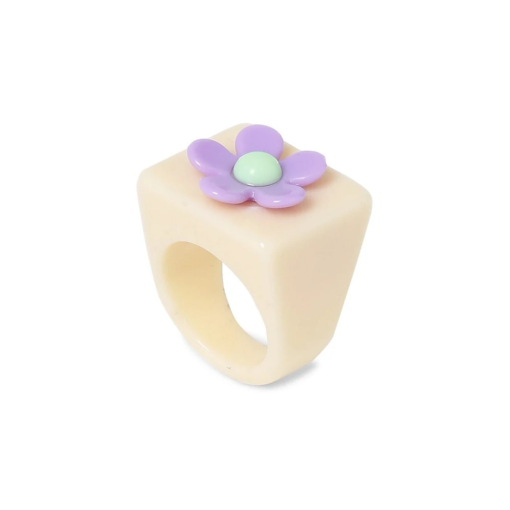 Flower Resin Ring