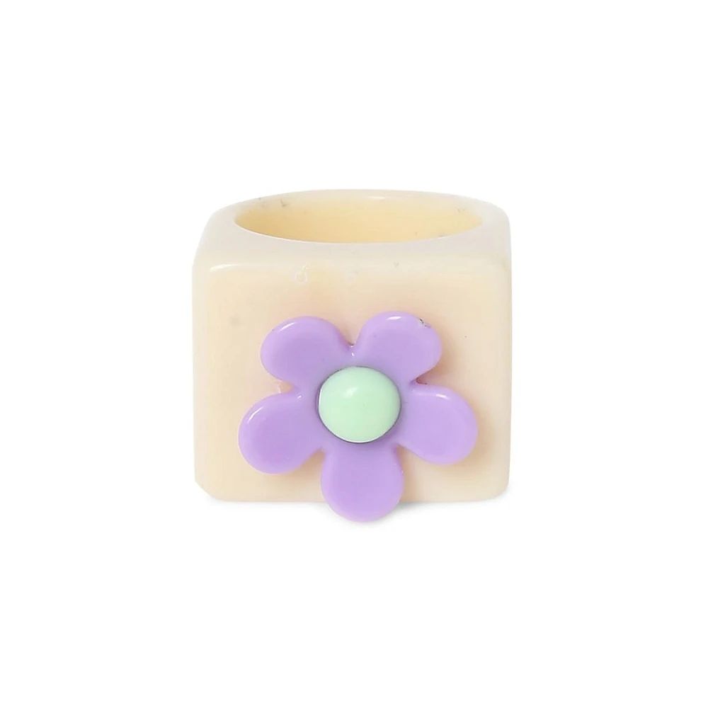 Flower Resin Ring