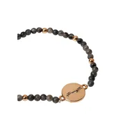Goldtone, Beads & Crystal Strength Affirmation Bracelet
