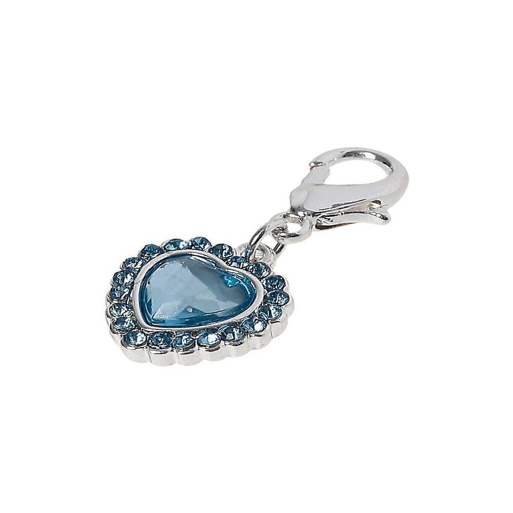 Kid's Silvertone March Birthstone Charm