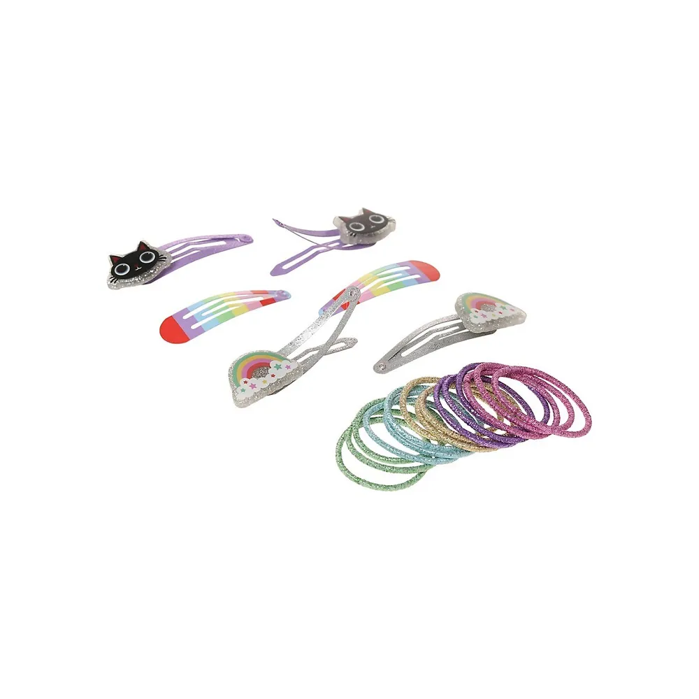 11-Piece Luck Snap And Ponio Hairband & Clip Set