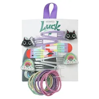 11-Piece Luck Snap And Ponio Hairband & Clip Set
