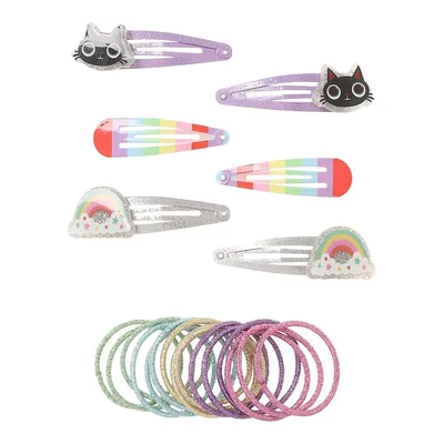 11-Piece Luck Snap And Ponio Hairband & Clip Set