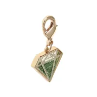 Goldtone Luck Shaker Diamond Charm