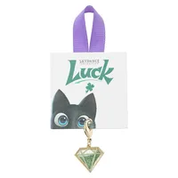 Goldtone Luck Shaker Diamond Charm