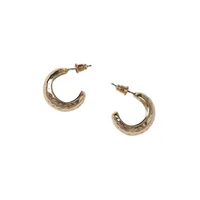 Thick Goldtone Hoops Earrings