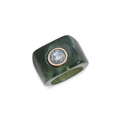 Green Marble & Stone Ring