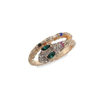 Jewelled Snake Wrap Ring