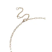 Goldtone & Crystal Believe Charm Necklace