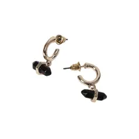 Goldtone Moonstone Shard Earrings