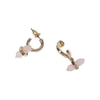 Goldtone Quartz Crystal Sharad Earrings