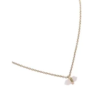 Goldtone Quartz-Crystal Shard Necklace