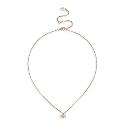 Goldtone Quartz-Crystal Shard Necklace